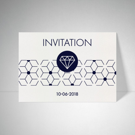 Carte d'invitation Metallics cryogen blanc Carte d'invitation Metallics cryogen blanc