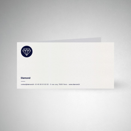 Carte de correspondance double Metallics cryogen blanc Carte de correspondance double Metallics cryogen blanc