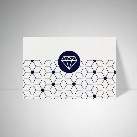 Carte postale Metallics cryogen blanc Carte postale Metallics cryogen blanc