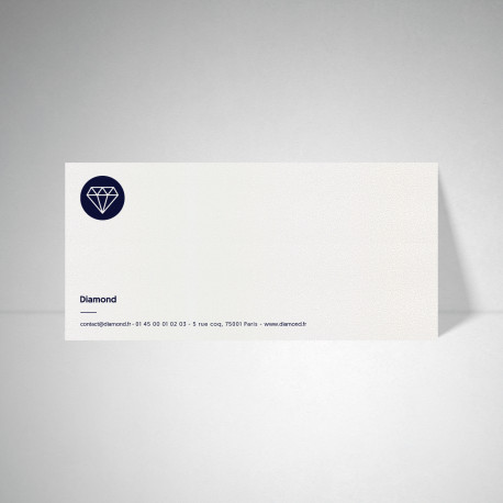 Carte de correspondance Metallics cryogen blanc Carte de correspondance Metallics cryogen blanc