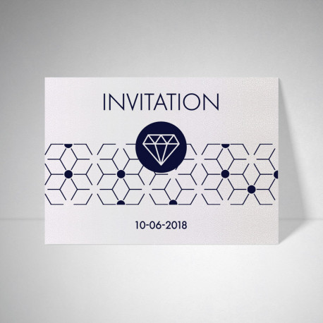 Carte d'invitation Metallics perle akoya Carte d'invitation Metallics perle akoya