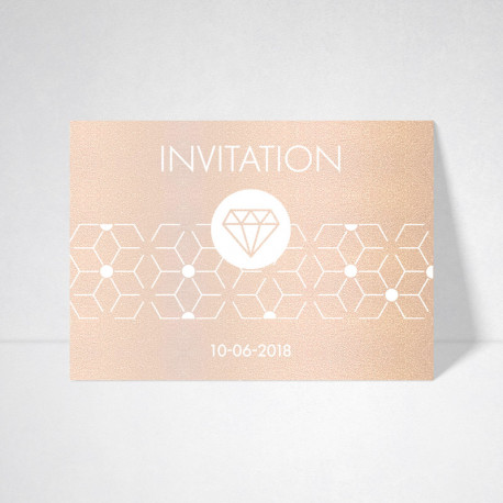 Carte d'invitation Metallics nude Carte d'invitation Metallics nude