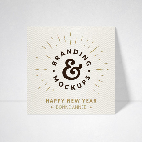 Carte de voeux Design blanc naturel Carte de voeux Design blanc naturel