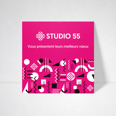 Carte de voeux Skin rose Carte de voeux Skin rose