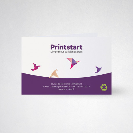 Carte publicitaire double recyclée Carte publicitaire double recyclée