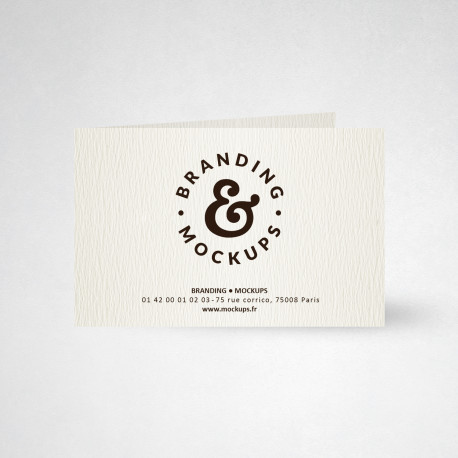 Carte publicitaire double tradition blanc naturel Carte publicitaire double tradition blanc naturel