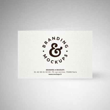 Carte publicitaire double design extra blanc Carte publicitaire double design extra blanc