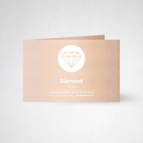 Carte publicitaire double Metallics nude Carte publicitaire double Metallics nude