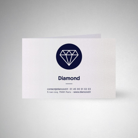 Carte publicitaire double Metallics perle akoya Carte publicitaire double Metallics perle akoya