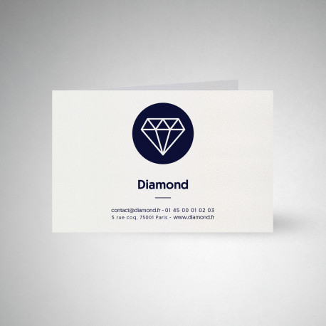Carte publicitaire double Metallics cryogen blanc Carte publicitaire double Metallics cryogen blanc
