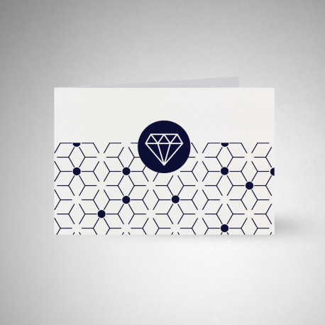 Carte postale double Metallics cryogen blanc Carte postale double Metallics cryogen blanc