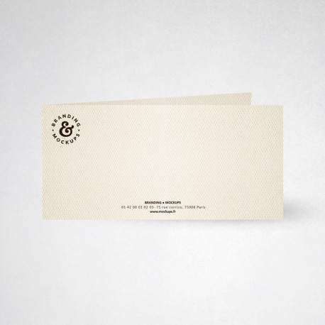 Carte de correspondance double design ivoire Carte de correspondance double design ivoire