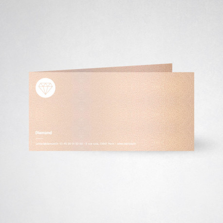 Carte de correspondance double Metallics nude Carte de correspondance double Metallics nude