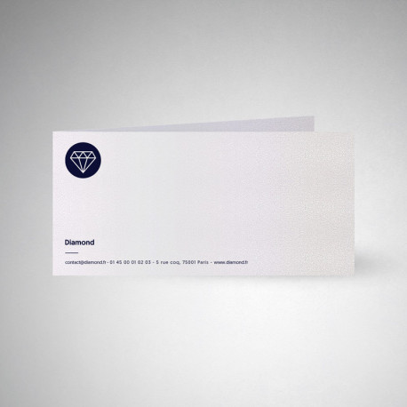 Carte de correspondance double Metallics perle akoya Carte de correspondance double Metallics perle akoya