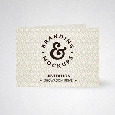 Carte d'invitation double tradition blanc naturel Carte d'invitation double tradition blanc naturel