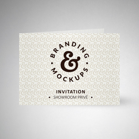 Carte d'invitation double design extra blanc Carte d'invitation double design extra blanc