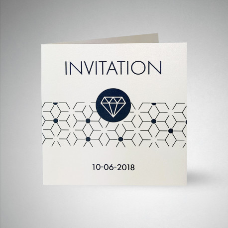 Carte de voeux double Metallics cryogen blanc Carte de voeux double Metallics cryogen blanc