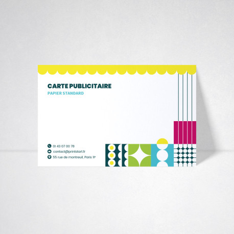 Carte publicitaire standard Carte publicitaire standard