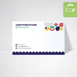 Carte publicitaire recyclée