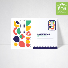 Carte postale recyclée