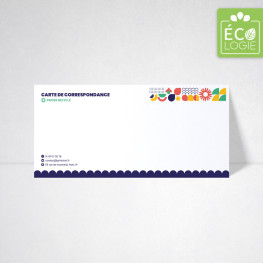 Carte de correspondance recyclée