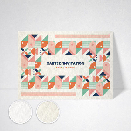 Carte d'invitation texturee tradition Carte d'invitation texturee tradition