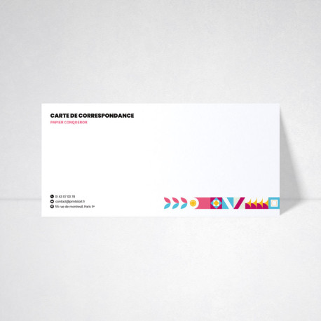 Cartes de correspondance Conqueror wove