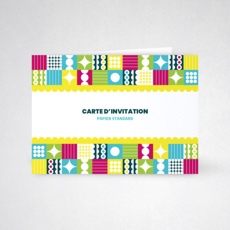 Carte d'invitation double standard Carte d'invitation double standard
