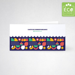 Carte de correspondance double recyclée