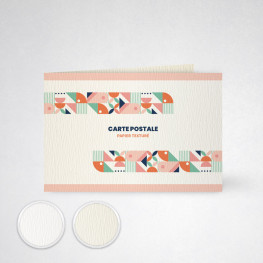 Carte postale double Rives texturée