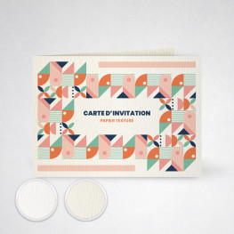 Carte d'invitation double Rives texturée