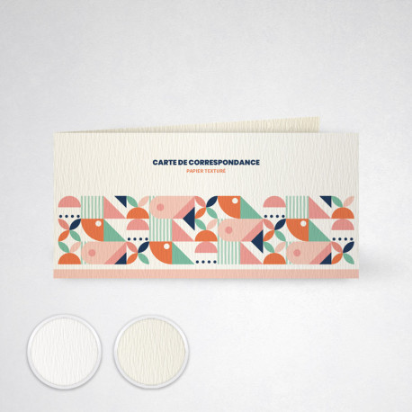 Carte de correspondance double texturee tradition Carte de correspondance double texturee tradition