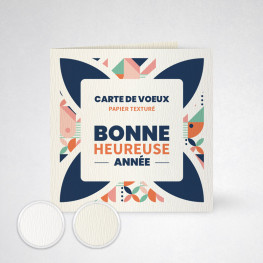 Carte de voeux double Rives texturée