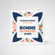 Carte de voeux double texturee tradition