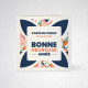Carte de voeux double texturee tradition
