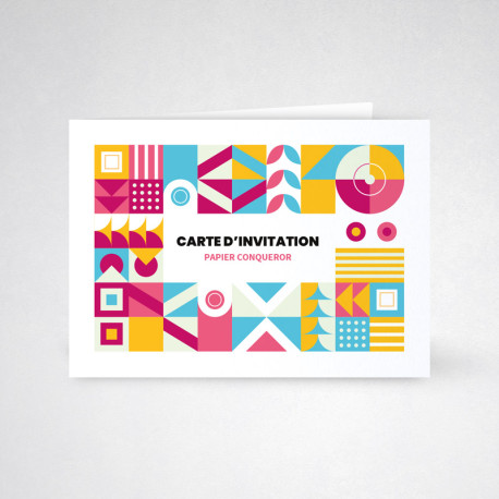 Carte d'invitation double Conqueror wove Carte d'invitation double Conqueror wove