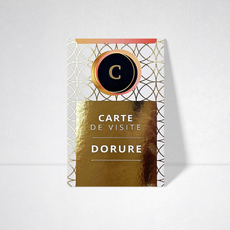 Carte de visite avec dorure Carte de visite avec dorure