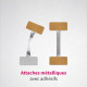 Stop rayon attaches métalliques